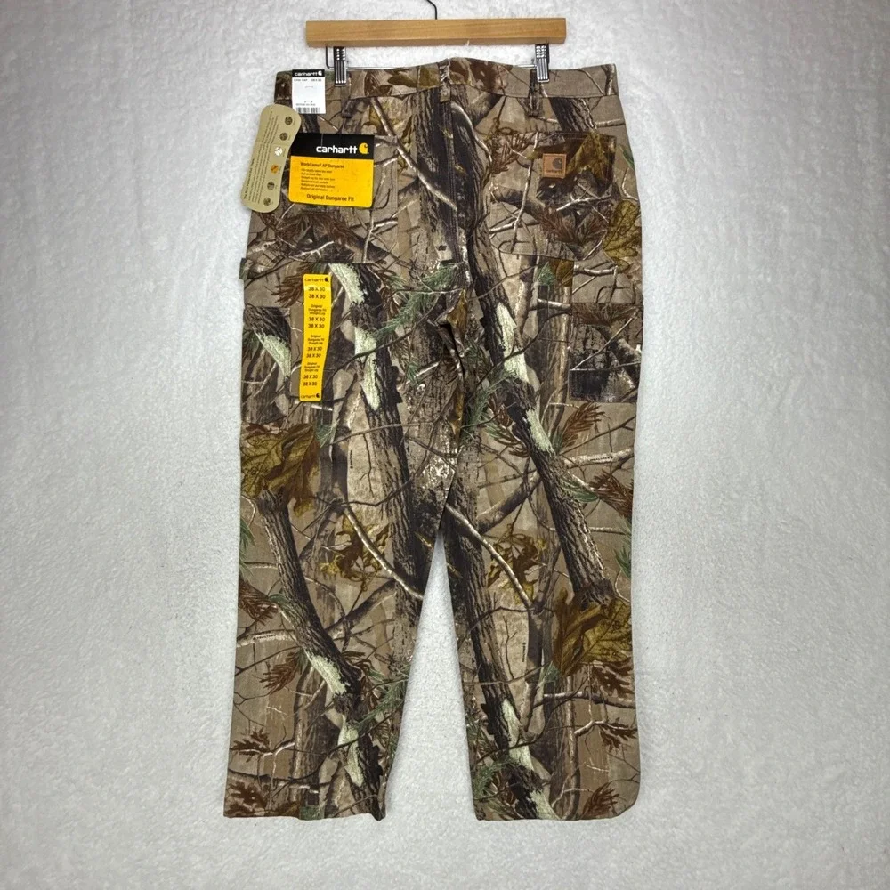 Carhartt Work Camo AP Dungaree Fit Pants Mens 38X30 B235 CAP Camo‎ NWT NOS